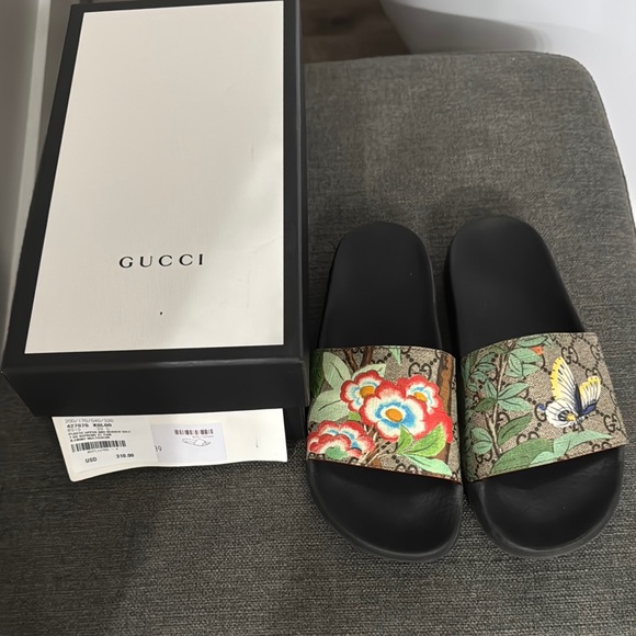Gucci Floral Embroidery slides - Picture 1 of 6